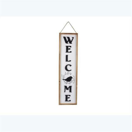 YOUNGS Wood Framed Vertical Welcome Sign with 3D Letters 21140